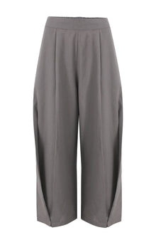 Grey Wide Leg Linen Pants