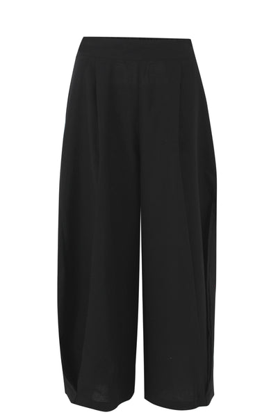 Black Wide Leg Linen Pants