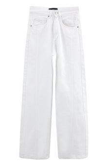 Duo Tone Wide Leg Jeans White X White
