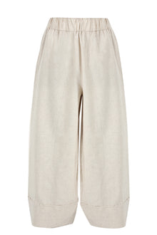 Light Beige Balloon Linen Pants