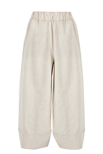 Light Beige Balloon Linen Pants