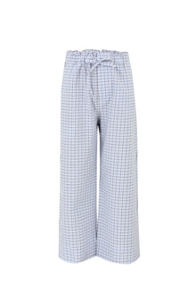 Blue Girls Plaid Poplin Pants