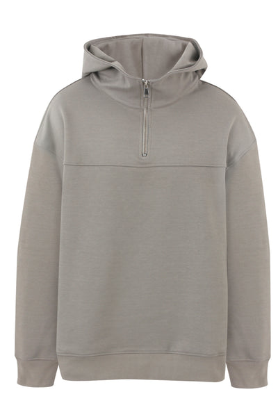 Khaki Quarter Zip Hoodie