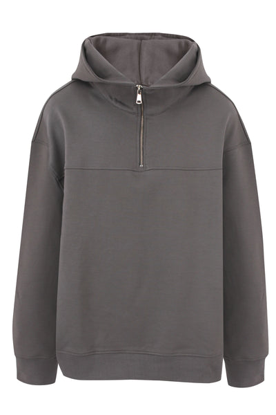 Dark Grey Quarter Zip Hoodie
