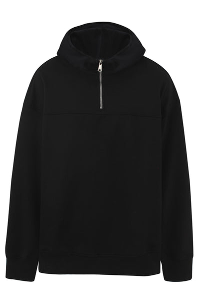 Black Quarter Zip Hoodie