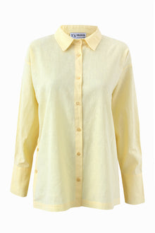 Butter Yellow Linen Button Down & Side Shirt