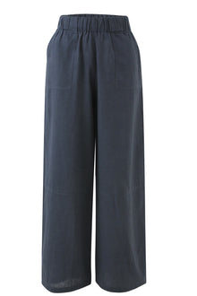 Navy Blue Linen Pants
