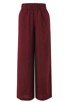 Burgundy Linen Pants