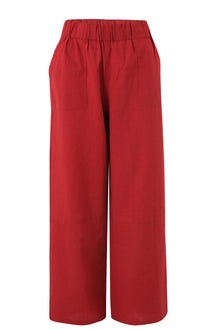 Red Linen Pants
