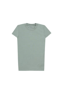 Olive Short Sleeves Basic Girls Top