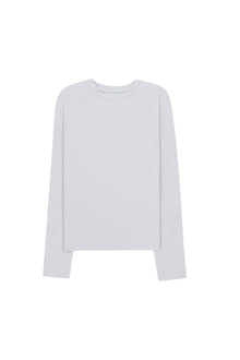 Silver Long Sleeves Basic Top