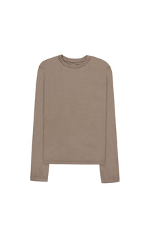 Beige Long Sleeves Basic Top