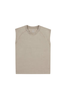 Olive Sleeveless Kids Raglan