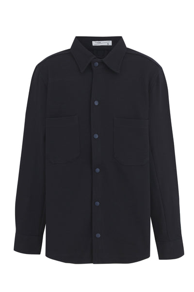 Navy Blue Pocket Button Shirt