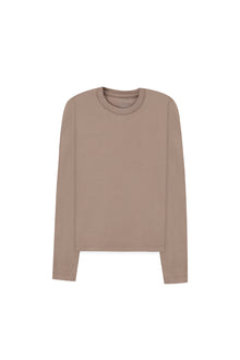 Beige Long Sleeves Basic Girls Top