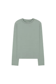 Olive Long Sleeves Basic Girls Top