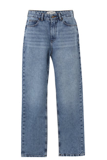 Light Blue Mid Rise Straight Jeans