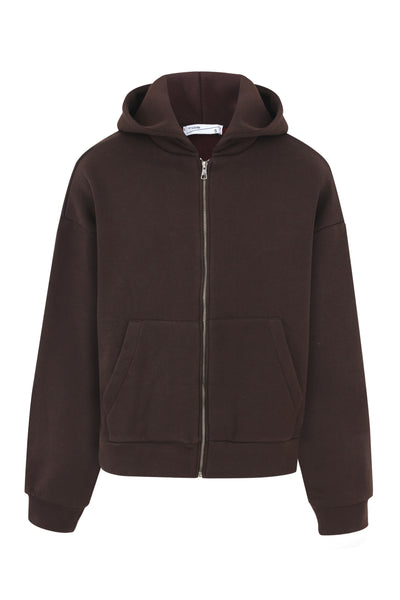 Brown Zip-up Hoodie