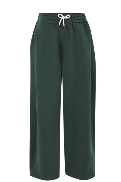 Green Pleated Sweatpants