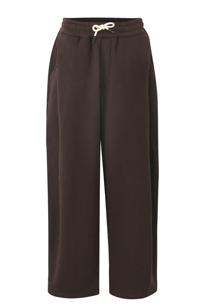 Brown Pleated Sweatpants