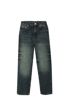 Dark Blue Wash Mom Fit Jeans