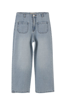 Light Blue Cropped High Waist Jeans