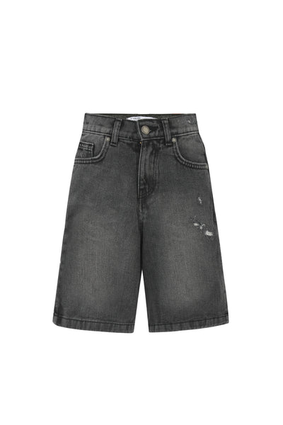 Dark Grey Denim Bermuda Shorts