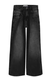 Dark Grey Double Everything Wide Leg Jeans
