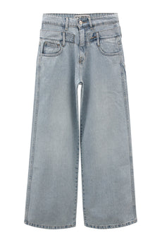 Light Blue Double Everything Wide Leg Jeans