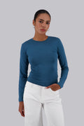 Petroleum Long Sleeves Basic Top