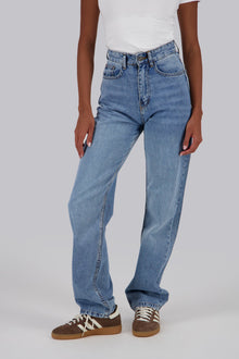 Light Blue Mid Rise Straight Jeans