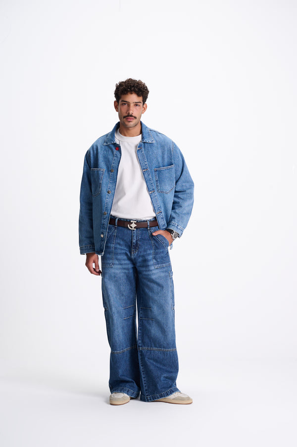 Redu Denim Shirt Jacket Light Blue