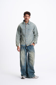 Redu Denim Shirt Jacket Light Blue Tint