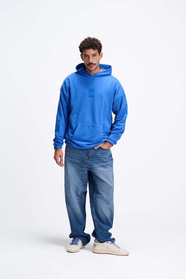 REDU Mixed Tape Hoodie Blue