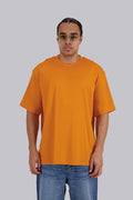 Sun Orange Basic Oversized T-Shirt