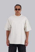 Light Beige Short Sleeves Oversized T-Shirt