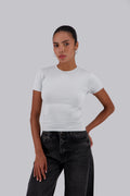 Silver Short Sleeves Basic Top