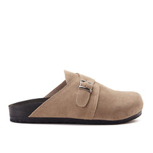 Foldover Buckle Clogs Suede
