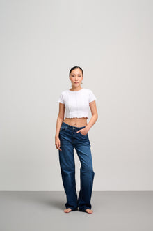 Dark Blue Wide Leg Jeans