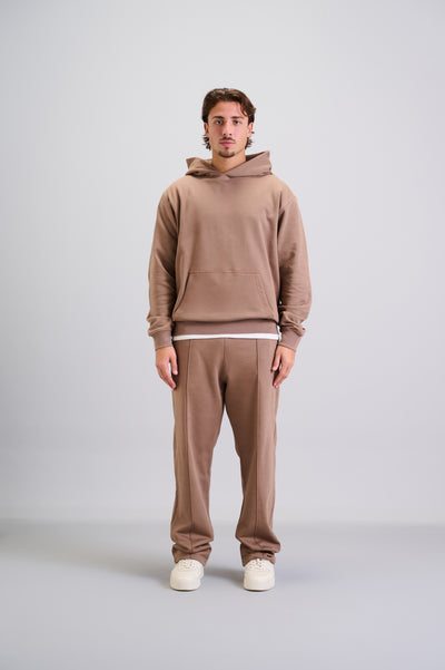 Dark Beige Basic Hoodie