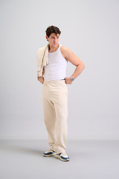 Beige Regular Sweatpants