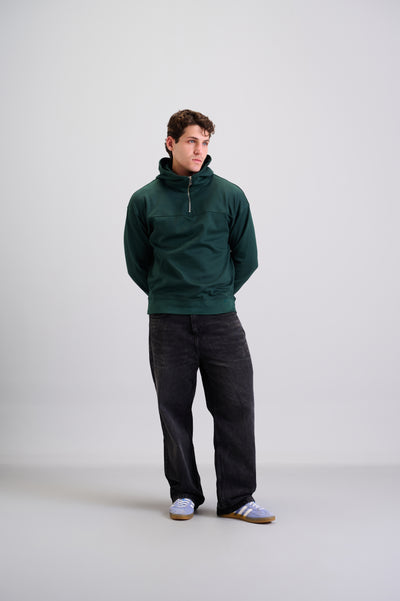 Green Quarter Zip Hoodie