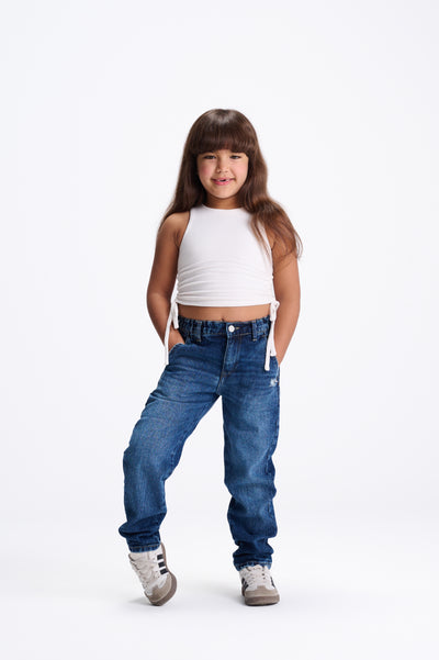 Dark Blue Slouchy Fit Jeans