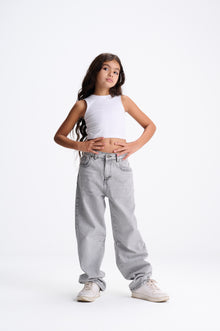 Light Grey Balloon Fit Jeans