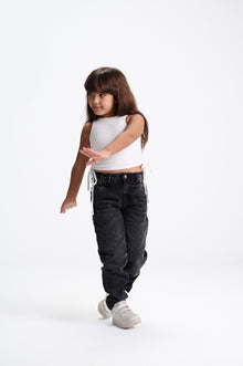 Dark Grey Slouchy Fit Jeans
