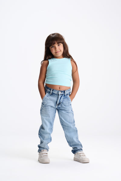 Light Blue Slouchy Fit Jeans