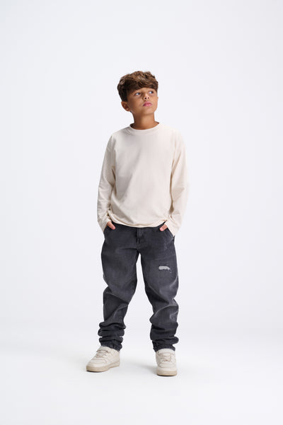 Grey Slouchy Fit Jeans