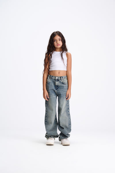 Light Blue Wash Ballon Fit Jeans