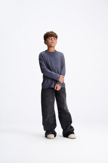 Dark Grey Extreme Wide Leg Jeans