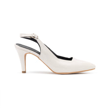 Mid Heel Pointy Toe Buckle Slingbacks